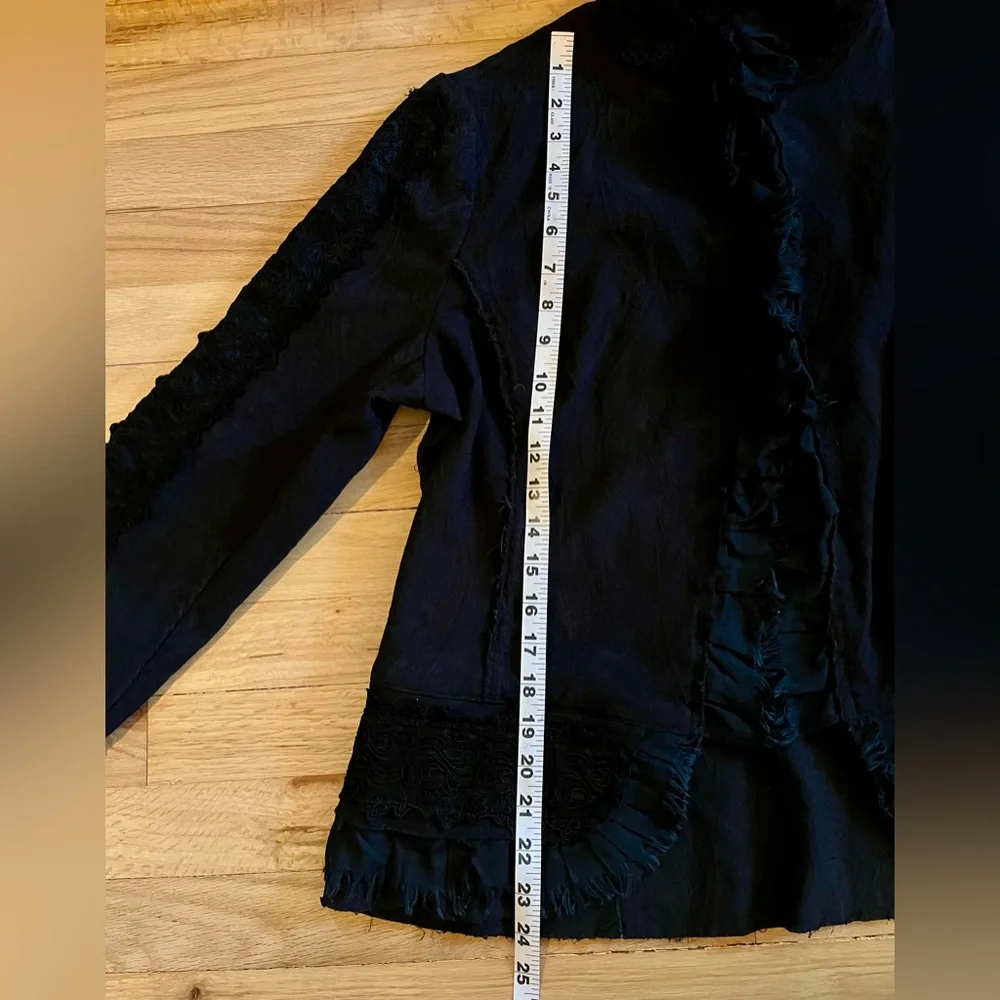 Studio Y Black Ruffled Blazer - Picture 5 of 5